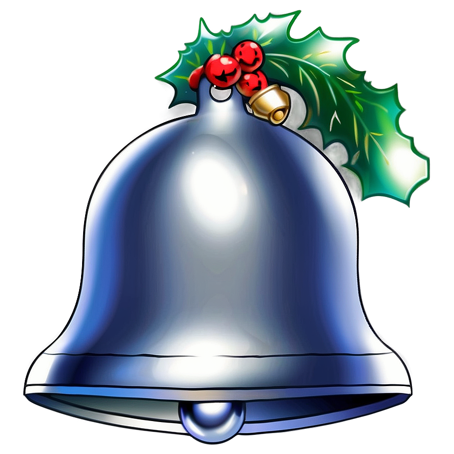 Silver Bell For Christmas Png Kiq PNG Image