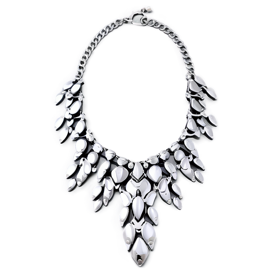 Silver Bib Necklace Png Kml PNG Image