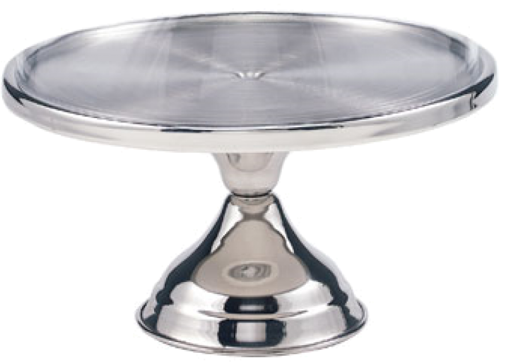 Silver Cake Stand Elegant Design PNG Image