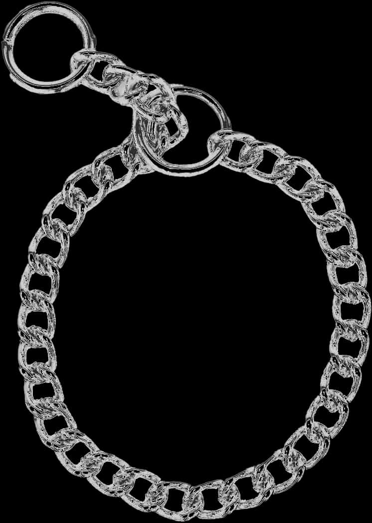 Silver Chain Keychain PNG Image