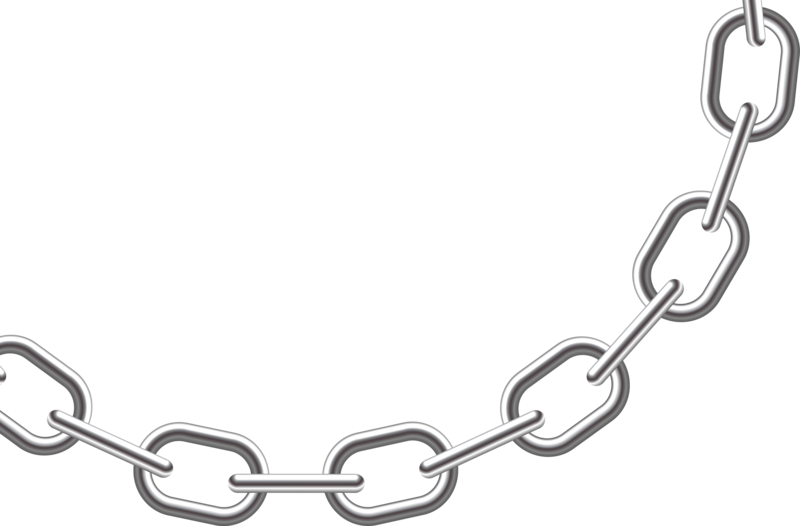 Silver Chain Link Graphic PNG Image