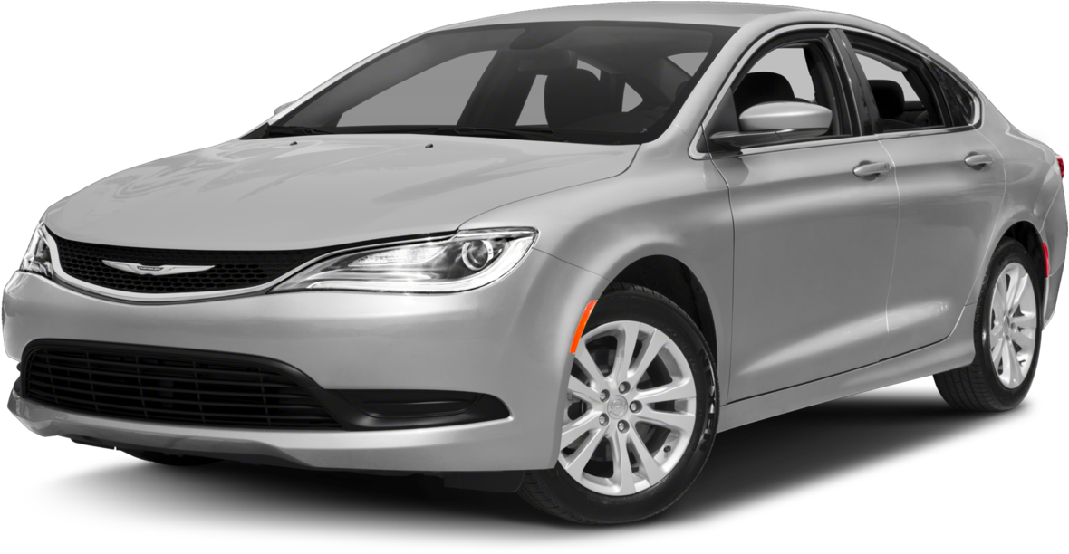 Silver Chrysler Sedan Profile View PNG Image