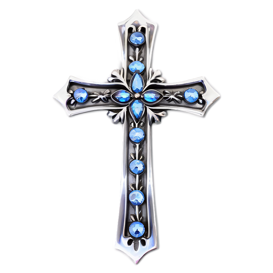 Silver Cruz Png Ijr83 PNG Image