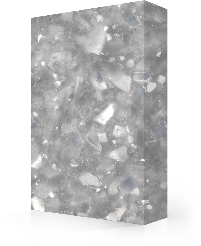 Silver Crystal Texture Cube PNG Image