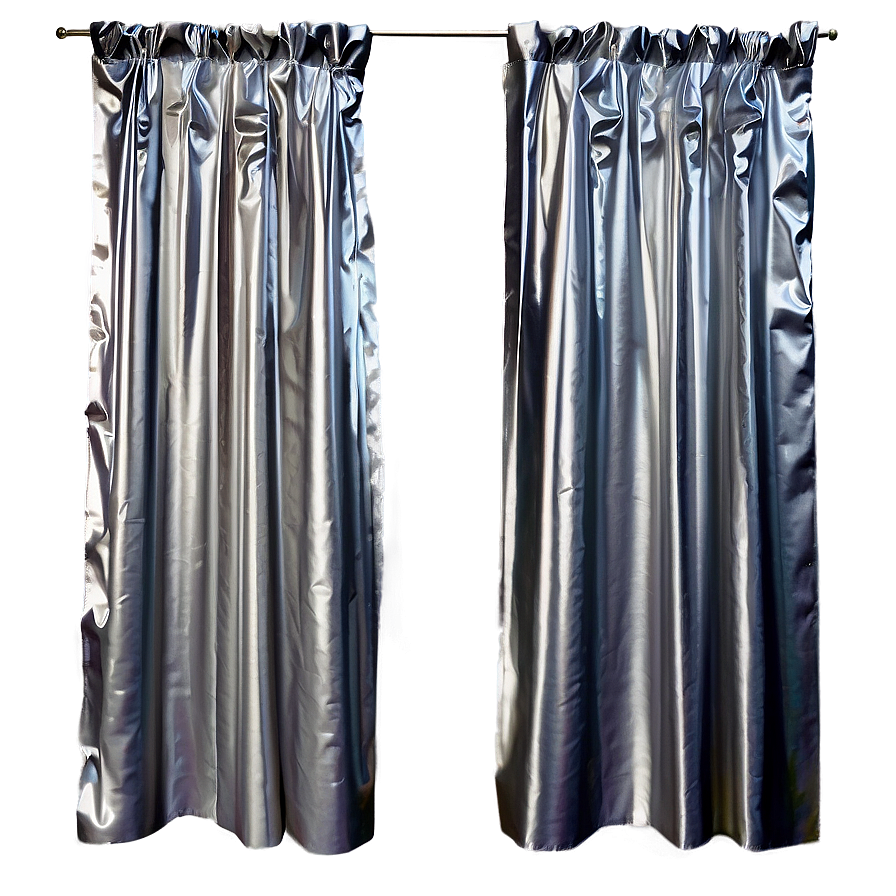 Silver Curtains Png Slu PNG Image