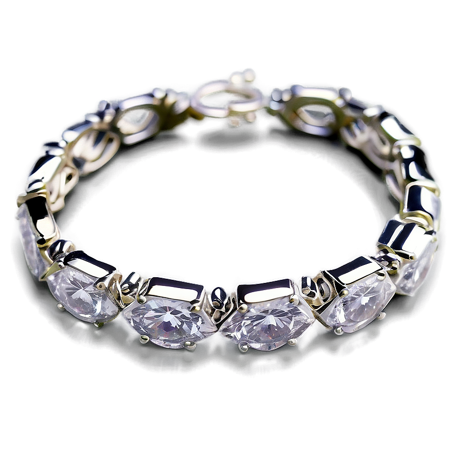 Silver Diamond Bracelet Png Vdv PNG Image