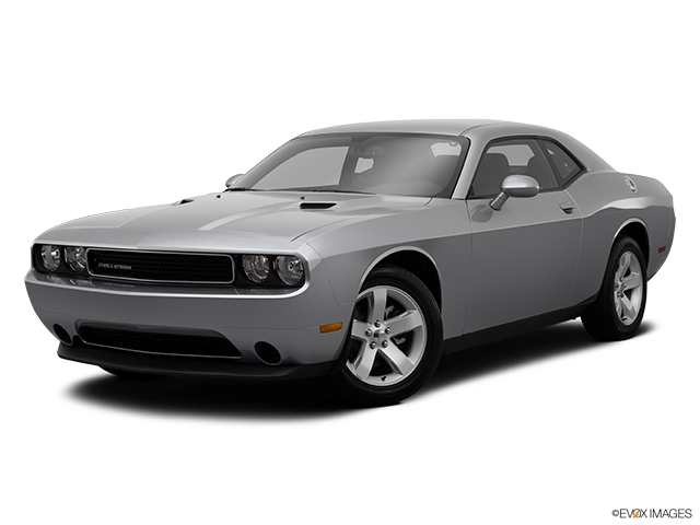 Silver Dodge Challenger Side View PNG Image