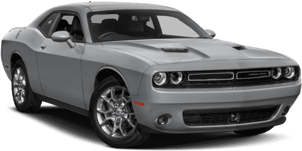 Silver Dodge Challenger Side View PNG Image