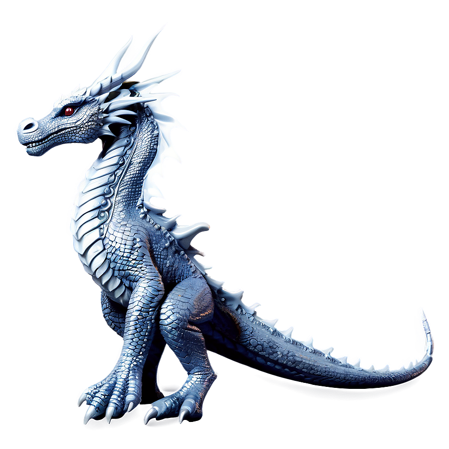 Silver Dragon Mythical Png Hbh PNG Image