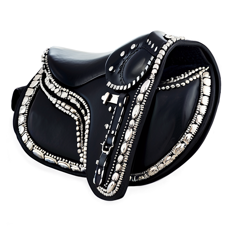 Silver Embellished Saddle Png 86 PNG Image