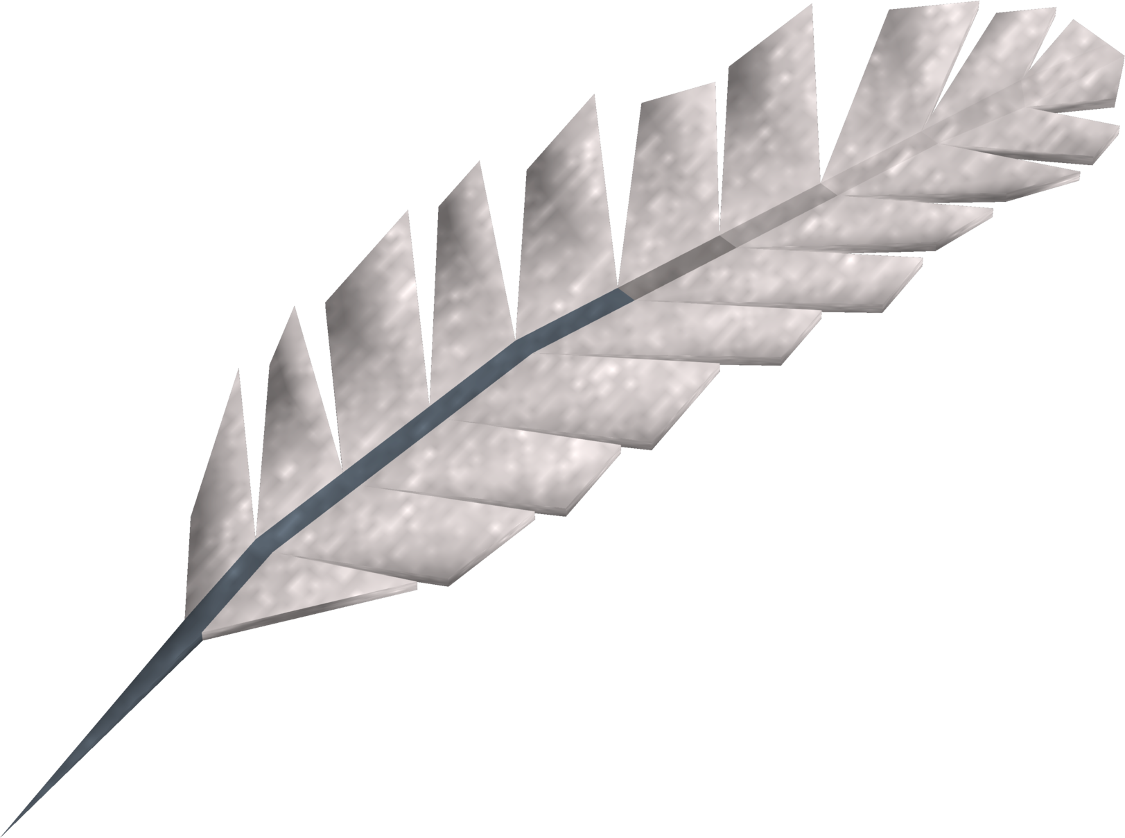 Silver Feather Pen Quill PNG Image