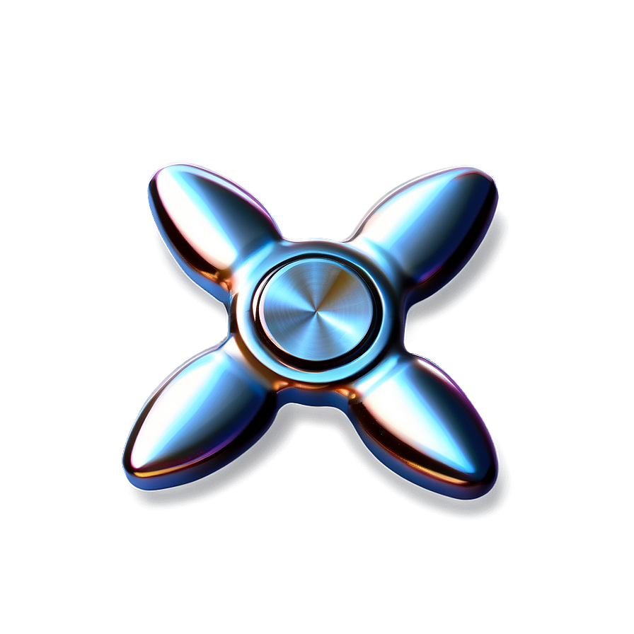 Silver Fidget Spinner Png 6 PNG Image