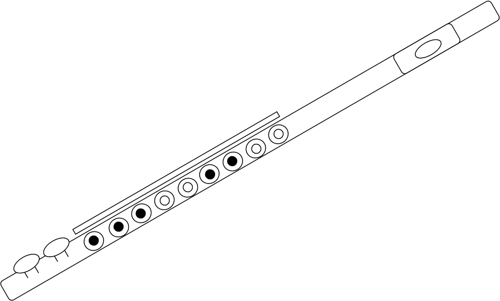 Silver Flute Illustration PNG Image