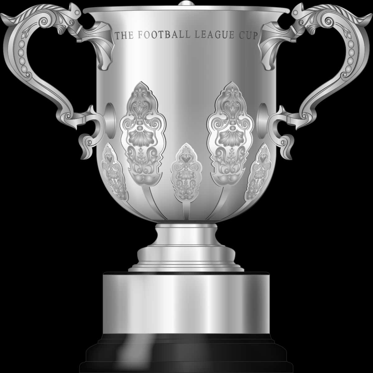 Silver Football League Cup Trophy PNG Image