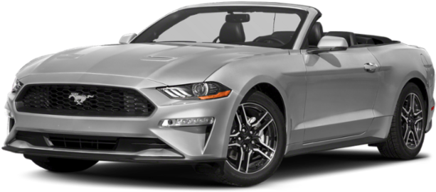 Silver Ford Mustang Convertible PNG Image