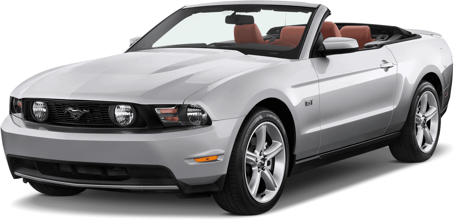 Silver Ford Mustang G T Convertible PNG Image