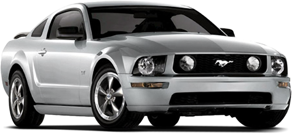 Silver Ford Mustang G T Coupe PNG Image