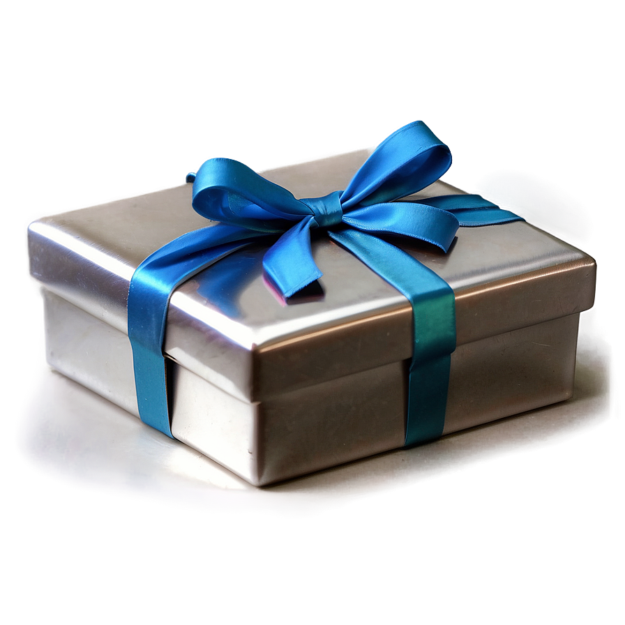 Silver Gift Box Png Nrg PNG Image