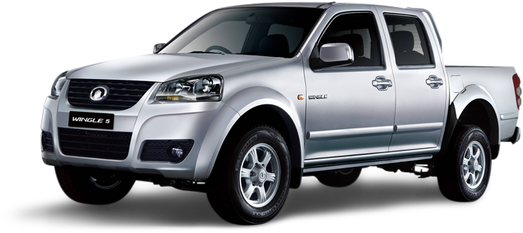 Silver Great Wall Wingle Pickup Truck PNG Image