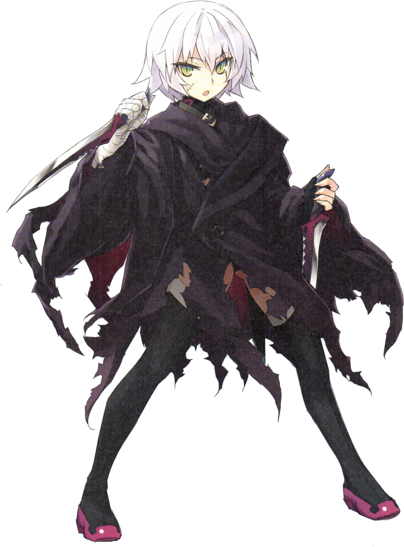 Silver Haired Anime Characterwith Sword PNG Image