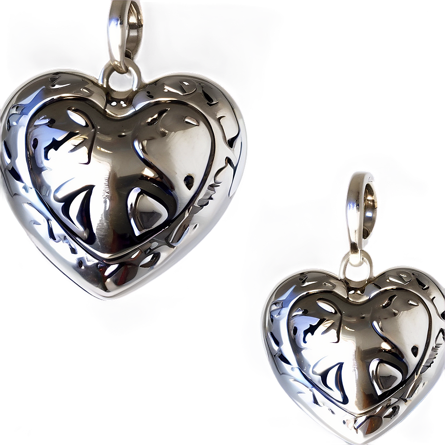 Silver Heart B PNG Image