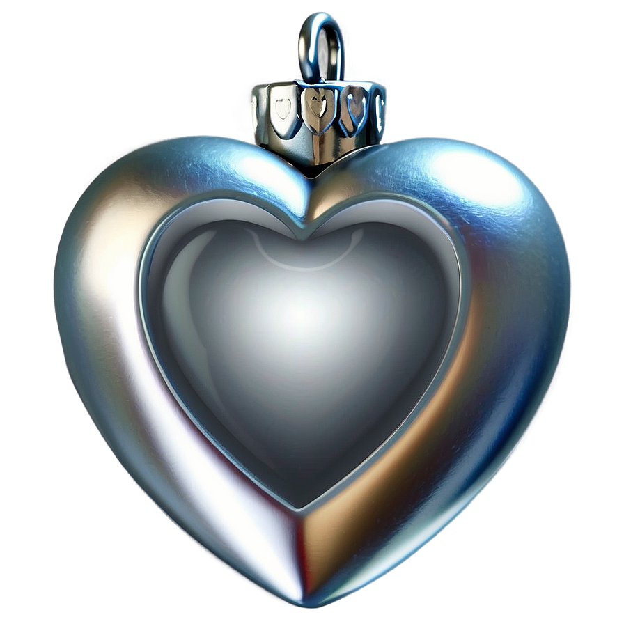 Silver Heart Decoration Png Fck PNG Image