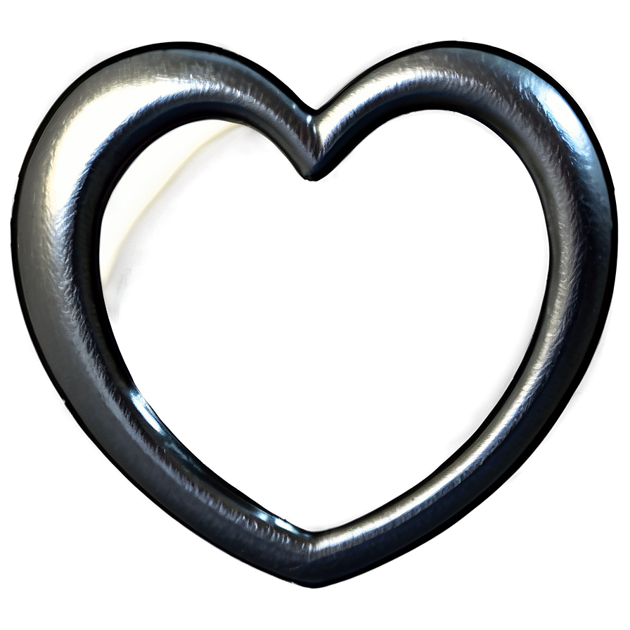 Silver Heart Frame Png Sgy35 PNG Image