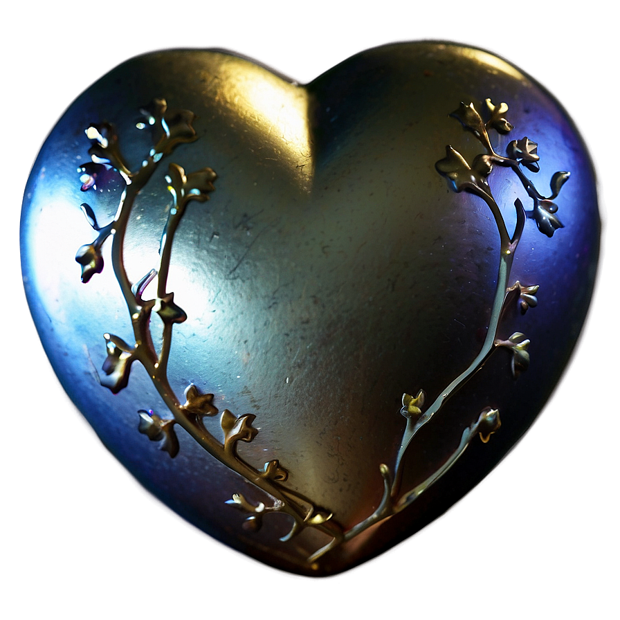 Silver Heart Gift Png Nmd41 PNG Image