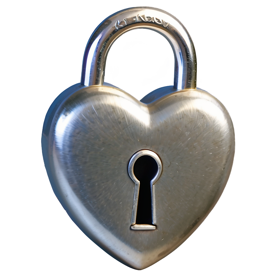 Silver Heart Lock Png Rpm PNG Image