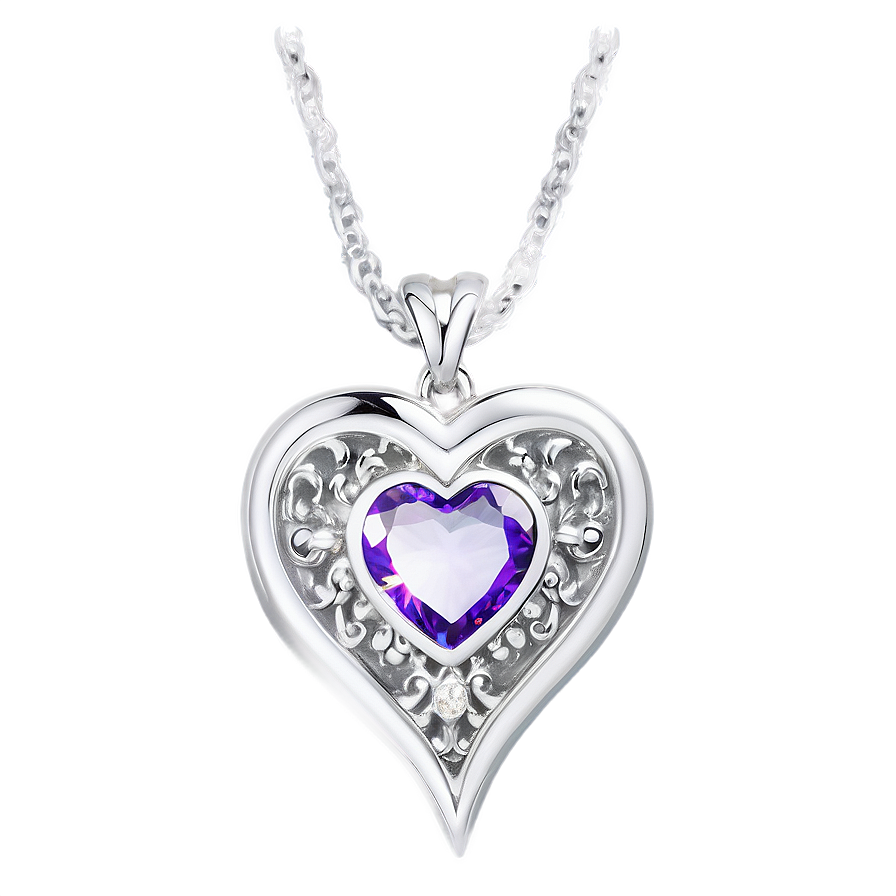 Silver Heart Necklace Png 54 PNG Image