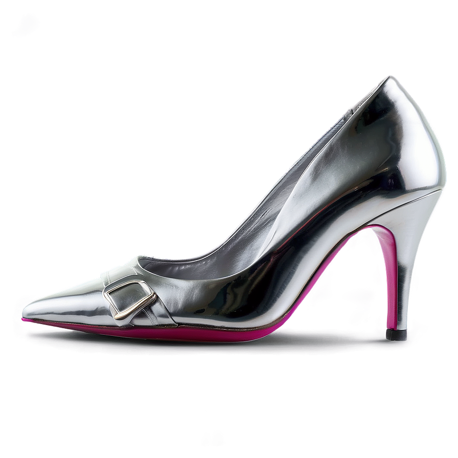 Silver High Heels Png 06122024 PNG Image