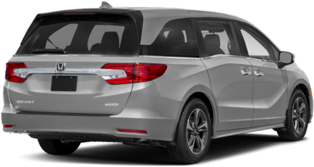 Silver Honda Odyssey Rear View PNG Image