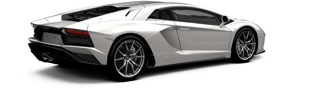 Silver Lamborghini Aventador Side View PNG Image