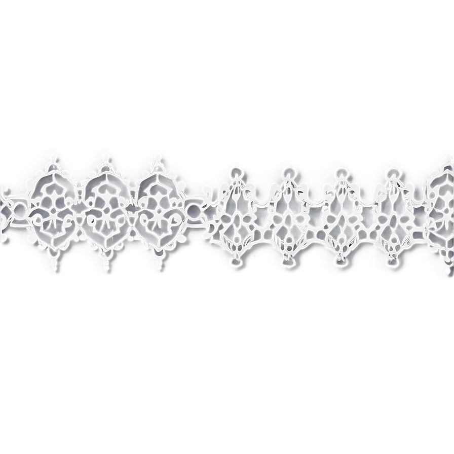 Silver Line Lace Border Png 91 PNG Image