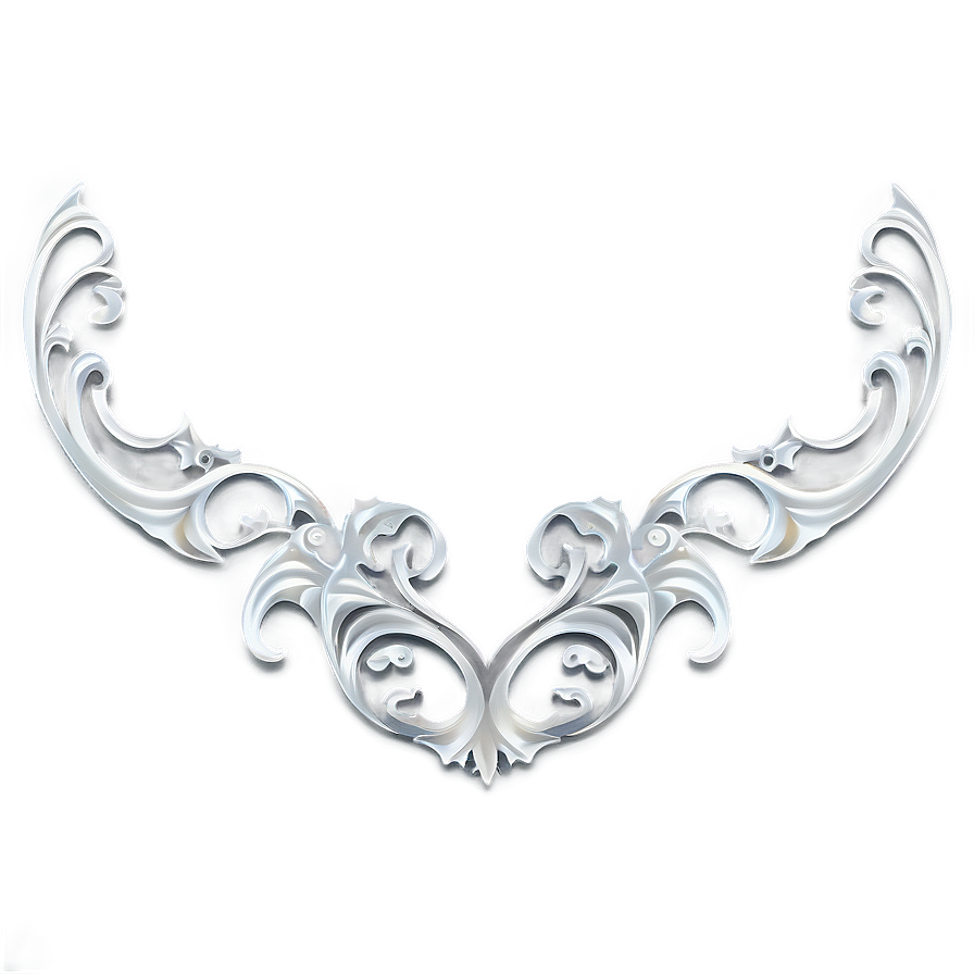 Silver Line Scrollwork Png Duh65 PNG Image