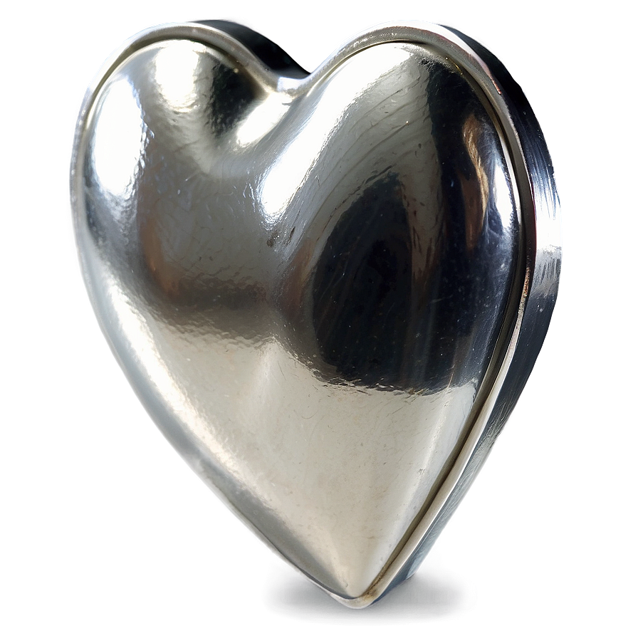 Silver Love Heart Png Qwi PNG Image