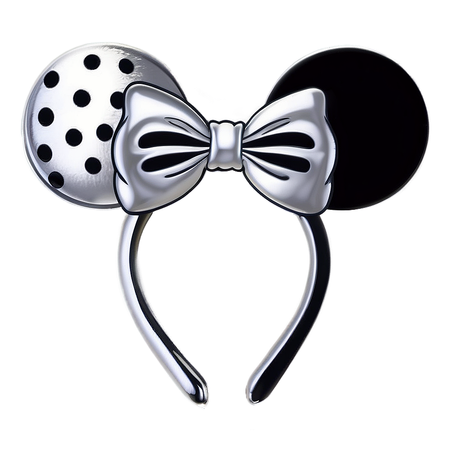 Silver Minnie Mouse Ears Png 46 PNG Image