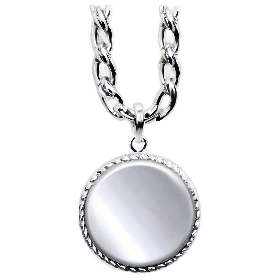 Silver Necklace A PNG Image