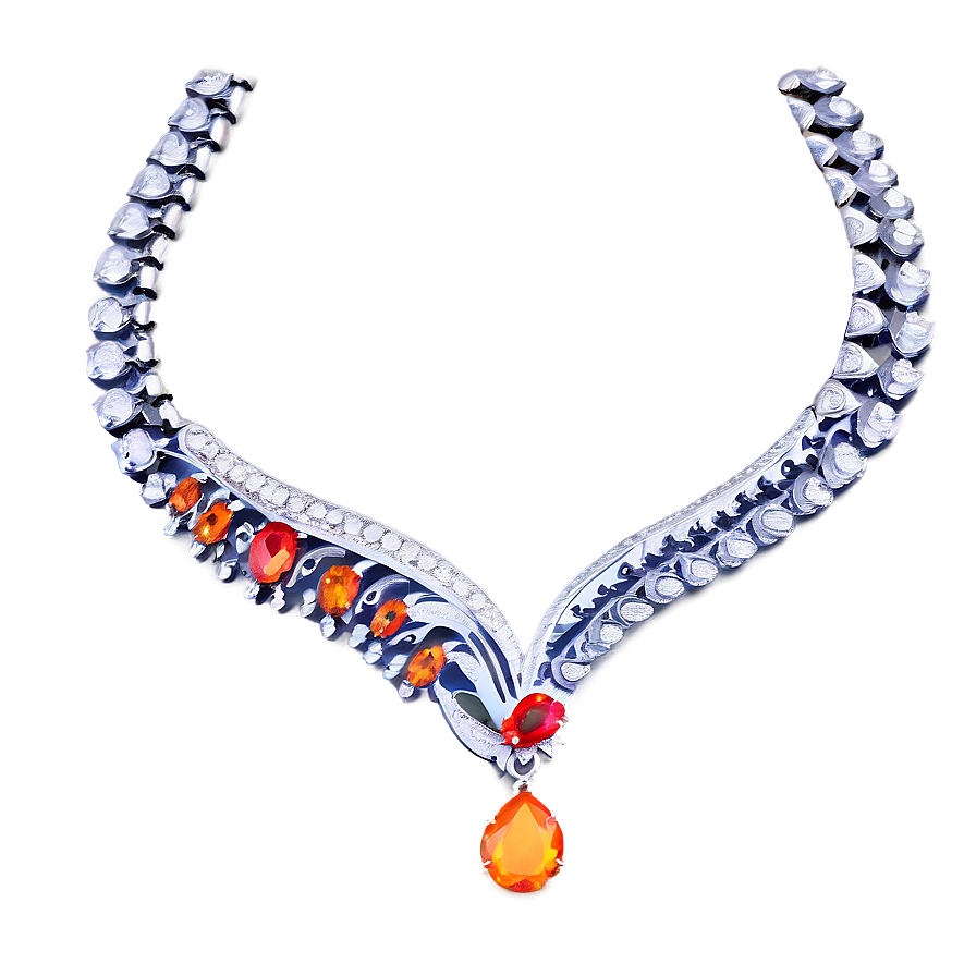 Silver Necklace Design Png 20 PNG Image