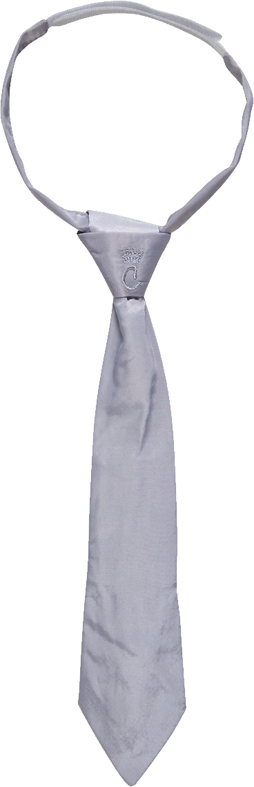 Silver Necktie Transparent Background PNG Image