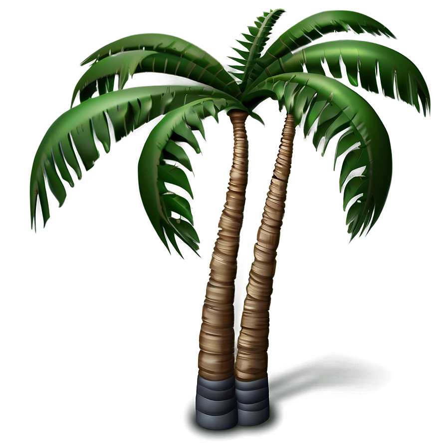 Silver Palm Tree Emoji Png Beb78 PNG Image