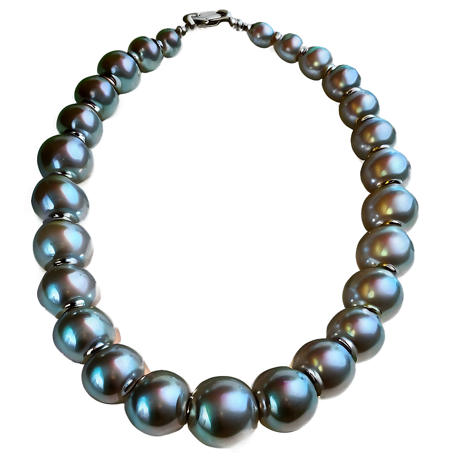 Silver Pearl Necklace Png Ucj97 PNG Image