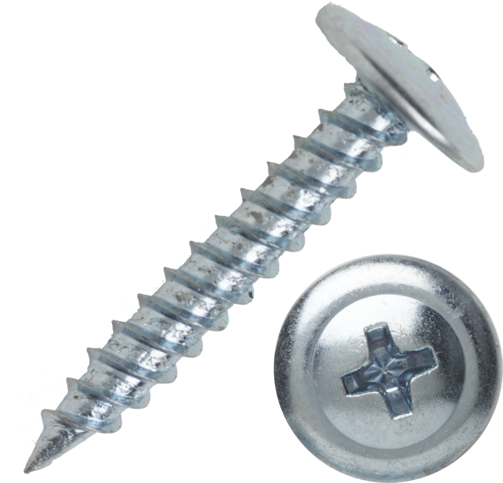 Silver Phillips Head Screw PNG Image