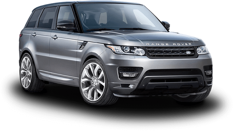 Silver Range Rover Sport Side View PNG Image