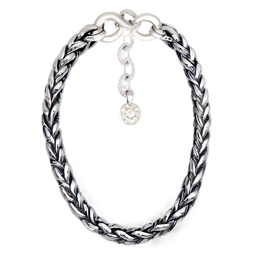 Silver Rope Necklace Png 95 PNG Image