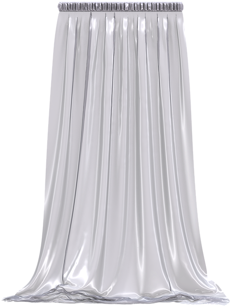 Silver Satin Curtain PNG Image