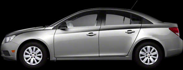 Silver Sedan Side View PNG Image