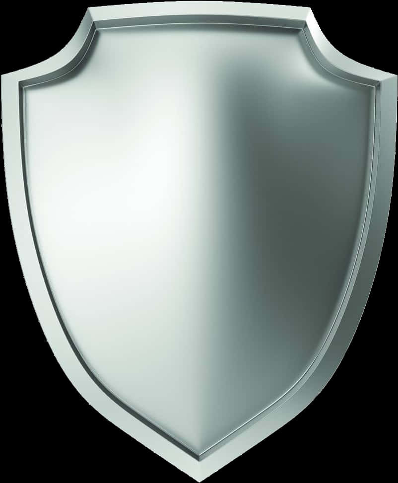 Silver Shield Graphic PNG Image