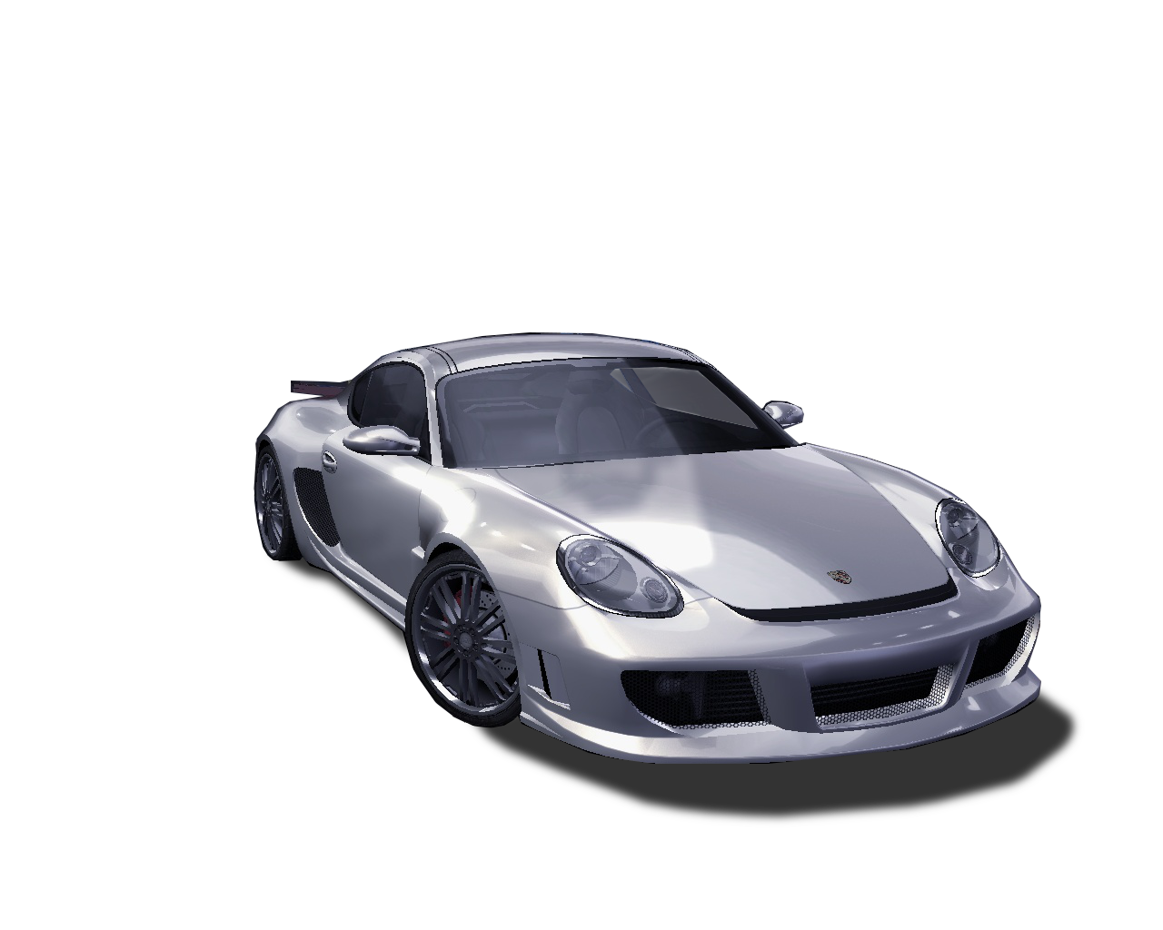 Silver Sports Car Isolated Background PNG Image