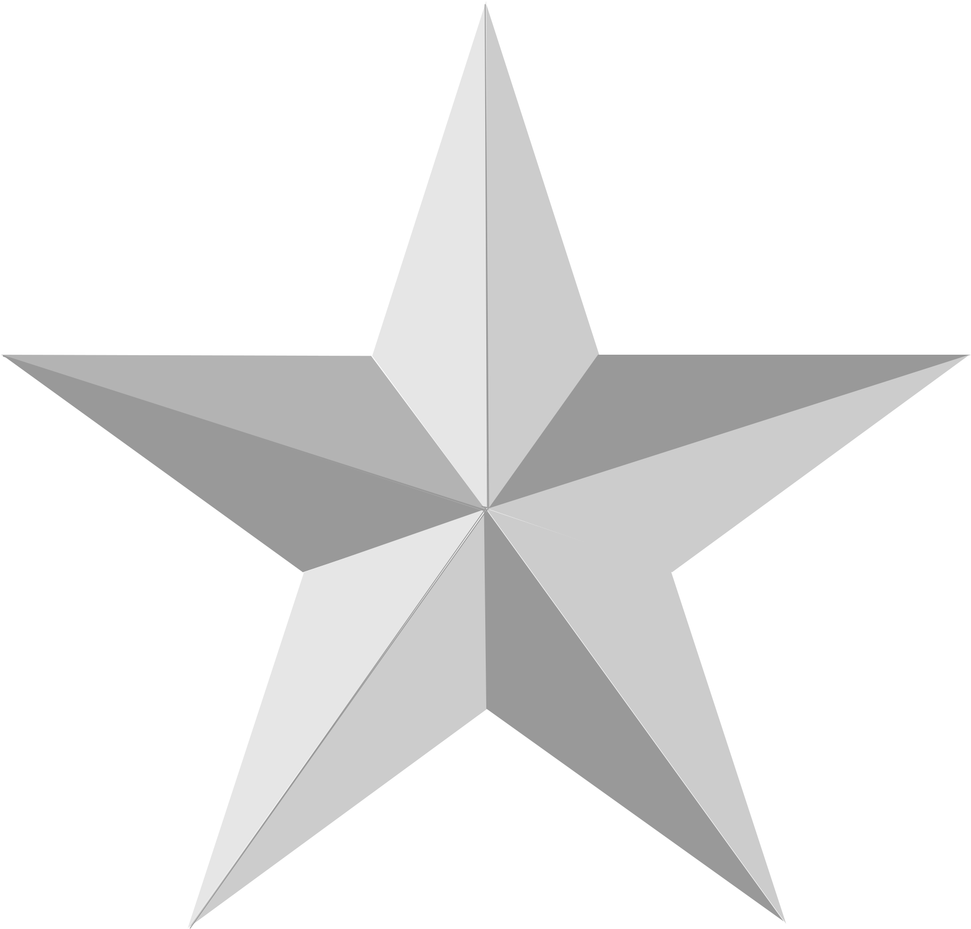 Silver Star Vector Graphic PNG Image